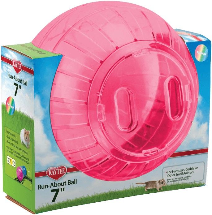 Kaytee Run-About Ball - 7 inch Rainbow Hamster/Gerbil Exercise Ball