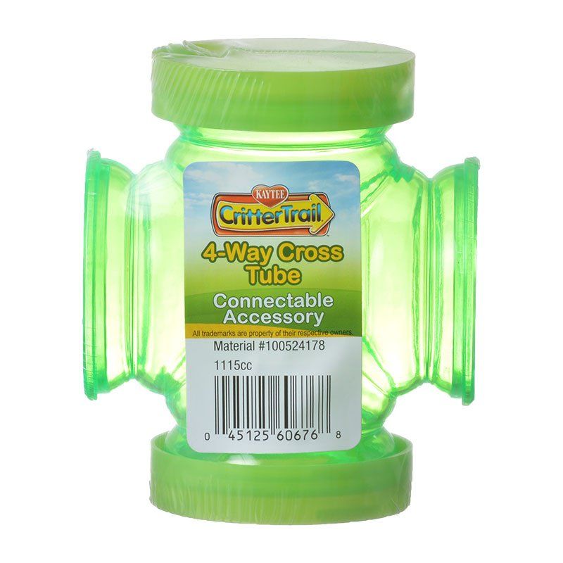 Kaytee Crittertrail Fun-Nel Tube 4-Way Cross - Small Animal Habitat Accessory