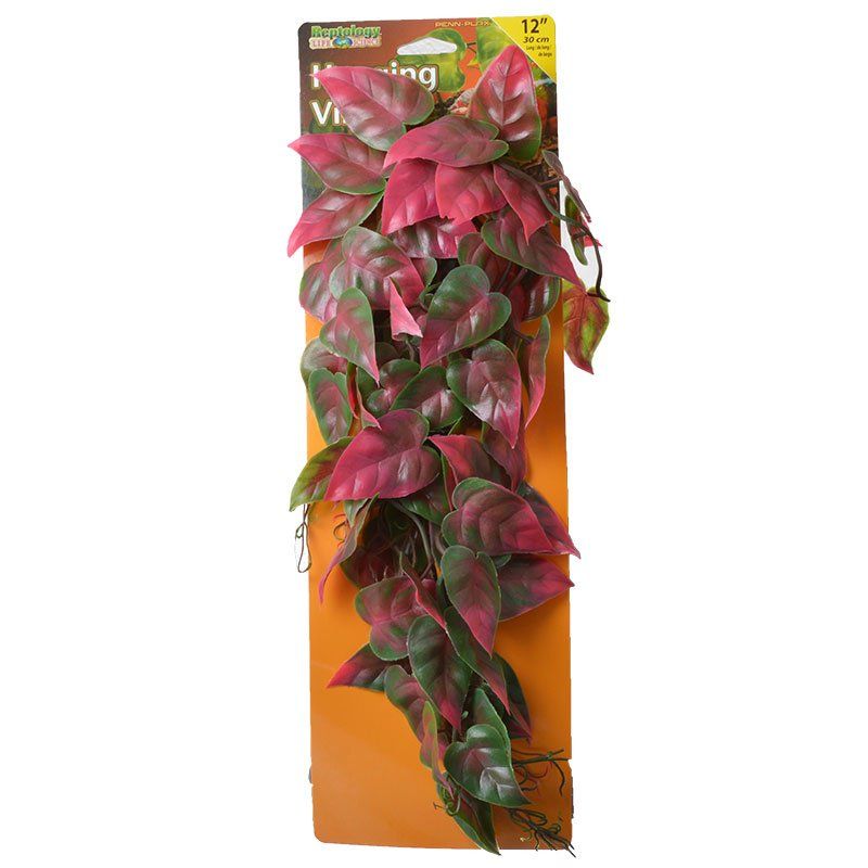 Penn-Plax Reptology 12-Inch Reptile Vine, Green and Red, Terrarium Decor