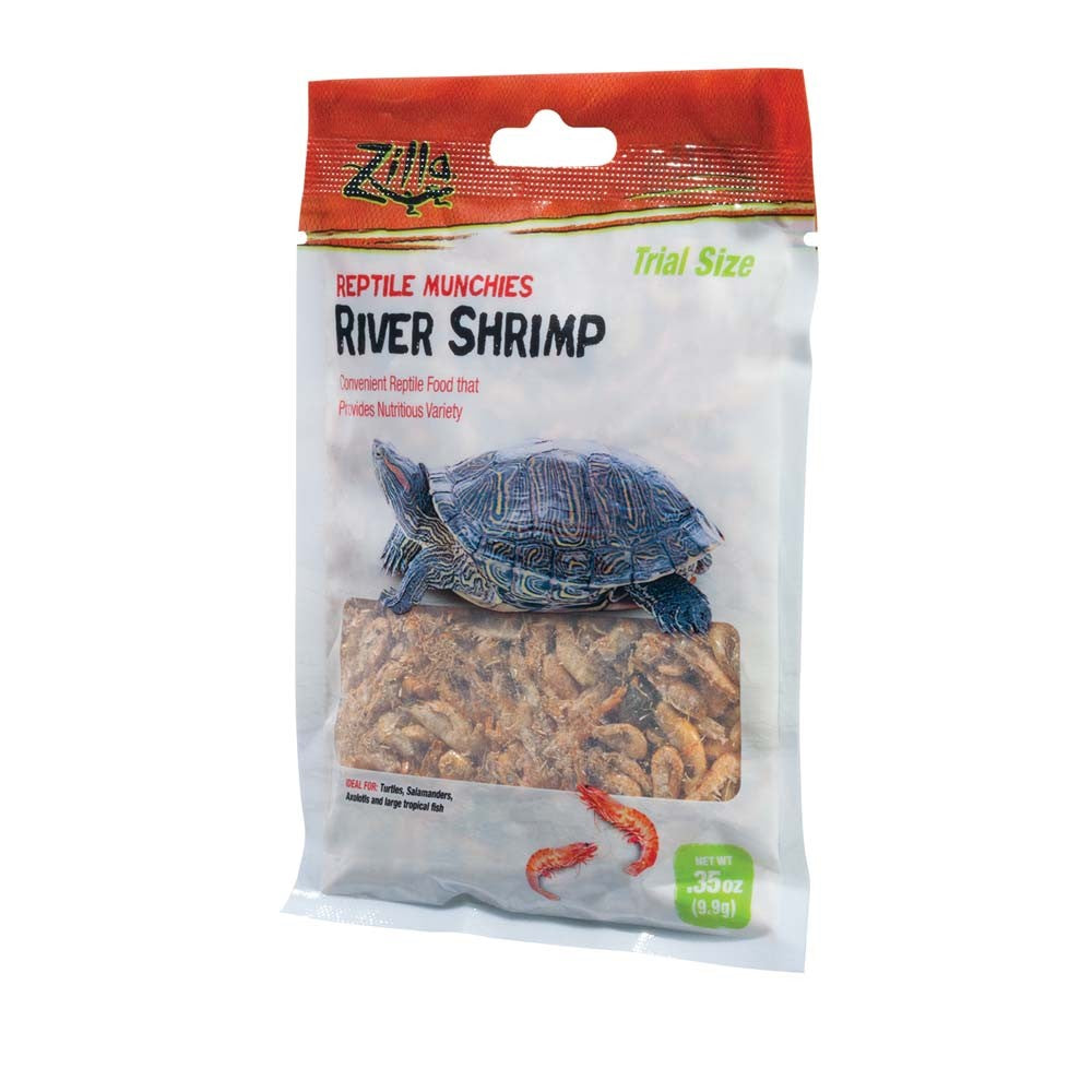 Zilla Reptile Munchies River Shrimp, .35 oz - High Protein Reptile Food Treat
