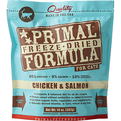 Primal Freeze Dried Raw Cat Food Nuggets - Chicken & Salmon Formula - 5.5 oz