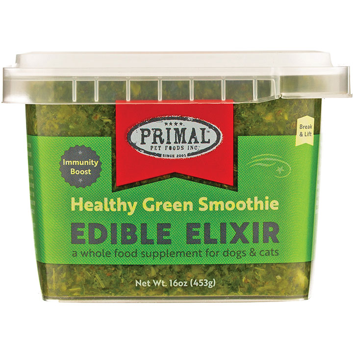 Primal Fresh Toppers Power Greens - Frozen Dog & Cat Food Topper - Immunity Boost - 16 oz