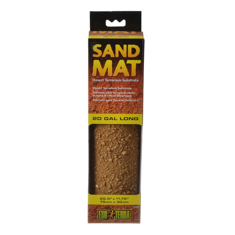 Exo Terra Sand Mat - 20 Gallon Long Desert Terrarium Substrate - 29.5" x 11.75" Reptile Habitat Liner