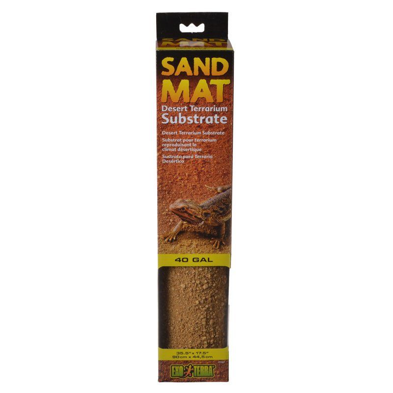 Exo Terra Sand Mat 40 Gallon - Desert Terrarium Substrate - 35.5" x 17.5" Reptile Habitat Liner