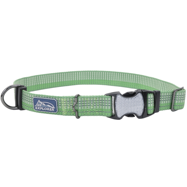 K9 Explorer Brights Reflective Adjustable Dog Collar - Meadow - 1" x 18-26"