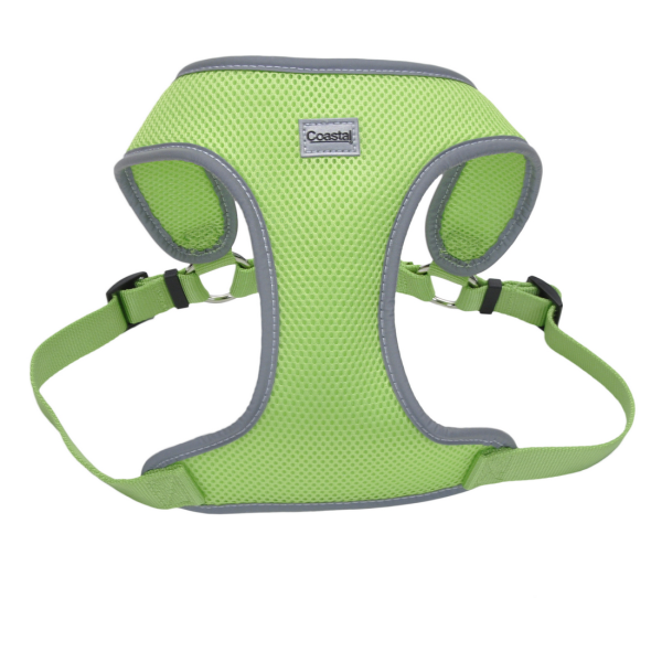 Coastal Pet Comfort Soft Reflective Wrap Adjustable Dog Harness, Lime, Medium, 20-30 inch