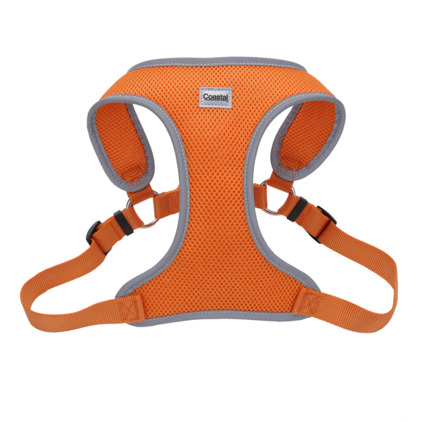 Coastal Pet Reflective Comfort Soft Wrap Adjustable Dog Harness Orange 20-30"