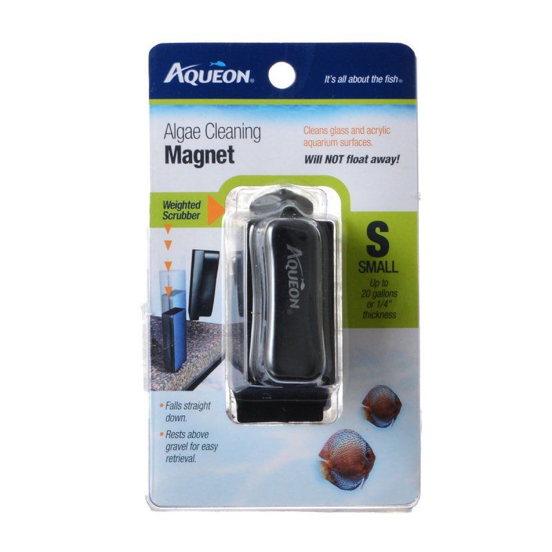 Aqueon Algae Cleaning Magnet - Small Aquarium Algae Scrubber for Glass or Acrylic Tanks - Up to 20 Gallons