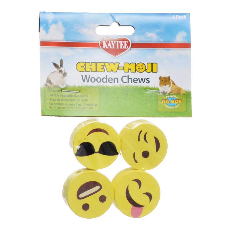 Kaytee Chew-Moji Wooden Chews - Small Animal Toy - 4 Pack