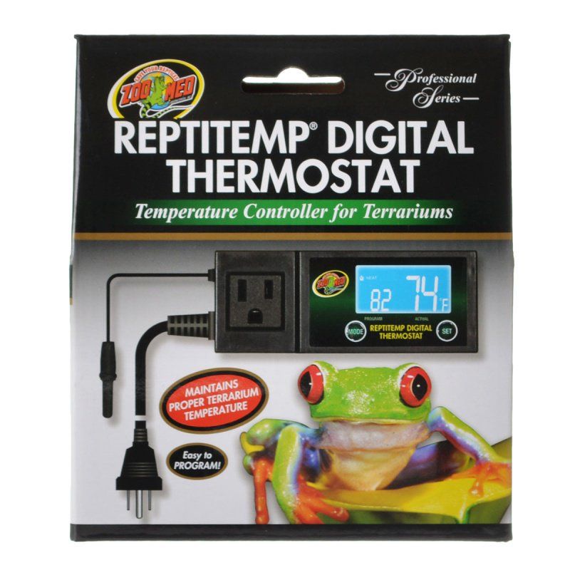 Zoo Med ReptiTemp Digital Thermostat - Reptile Terrarium Temperature Controller RT-600