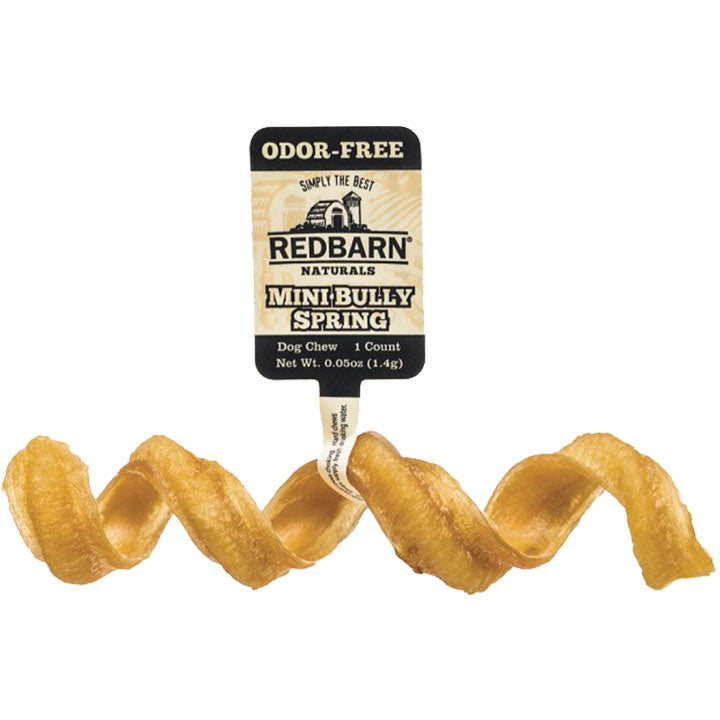 Redbarn Odor Free Bully Springs Dog Chews - Single Ingredient, 25 Count