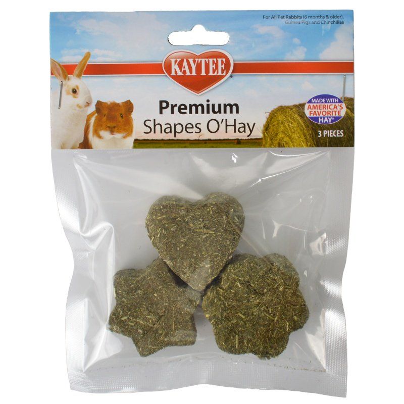 Kaytee Premium Timothy Treat Shapes O'Hay for Small Animals, 3 Count