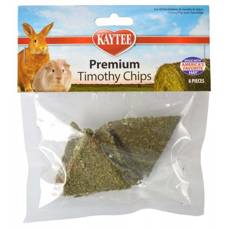 Kaytee Premium Timothy Chips - Small Animal Treats, 6-Pack