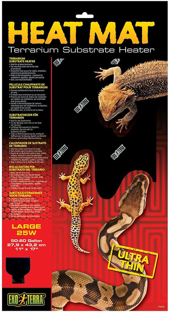 Exo Terra Heat Mat 25W Terrarium Substrate Heater Reptile
