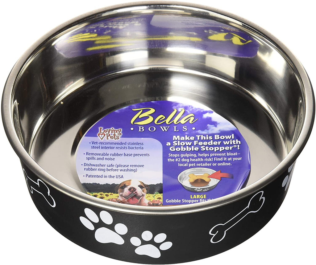 Loving Pets Bella Bowl Espresso X-Large - Pet Food & Water Bowl