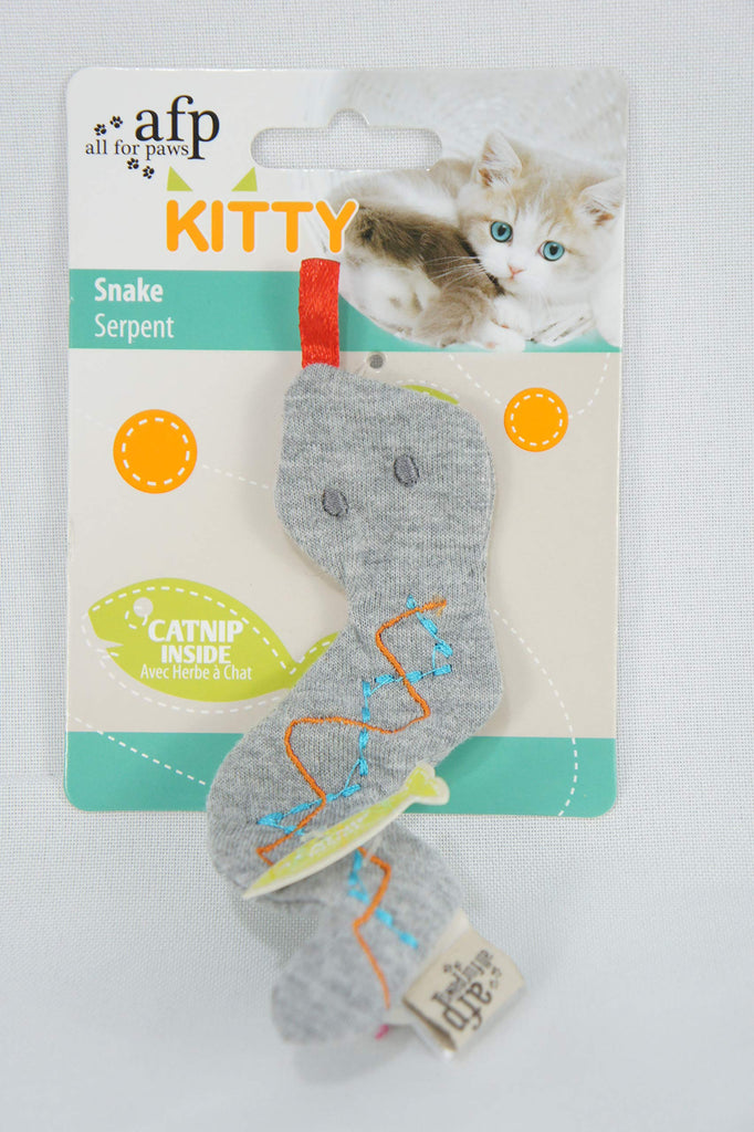 All For Paws Kitty Snake Cat Toy - Grey Catnip Toy