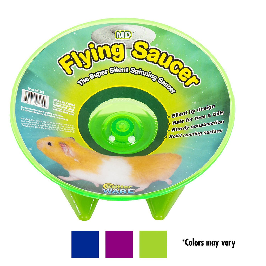 Ware Flying Saucer Exercise Wheel - Small Animal, Medium, Assorted Colors