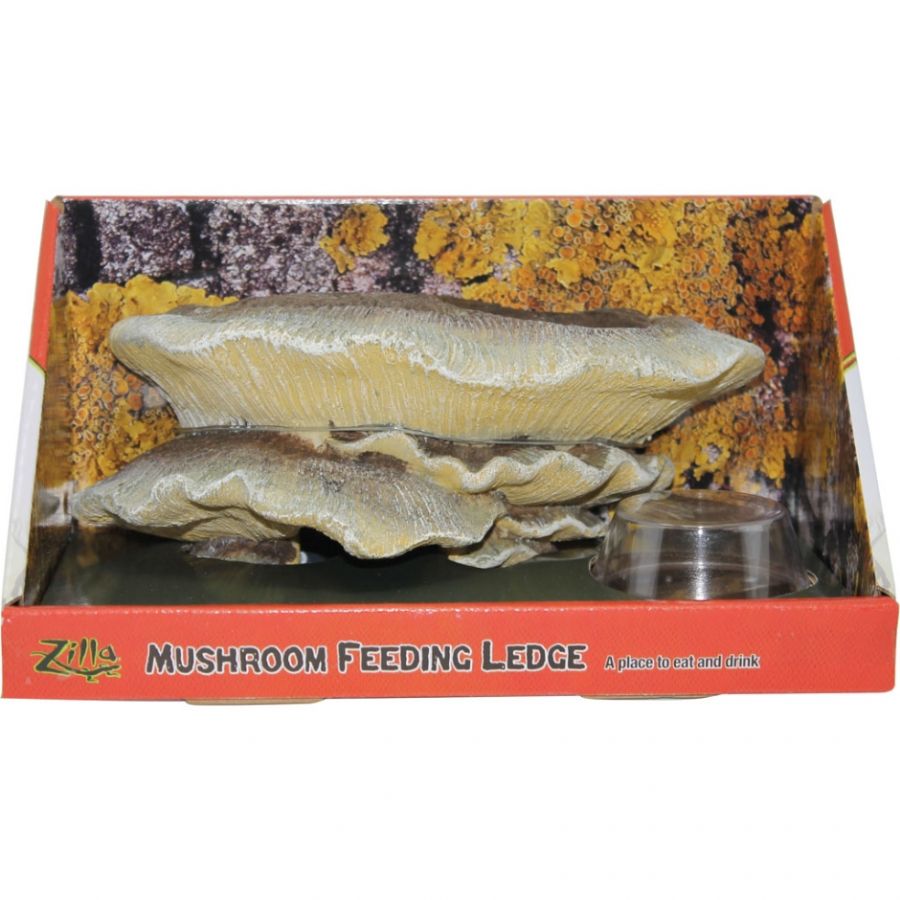 Zilla Vertical Mushroom Feeding Ledge - Reptile Decor