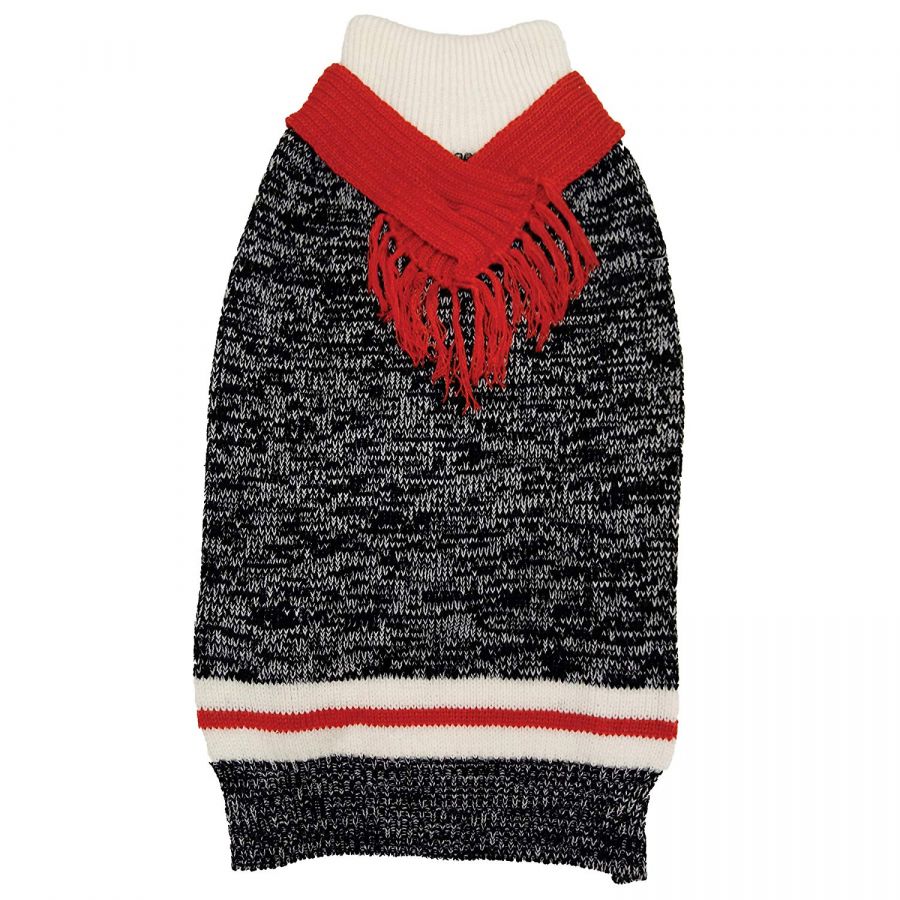 TWISTED YARN SWEATER GRAY MED - Dog Sweater