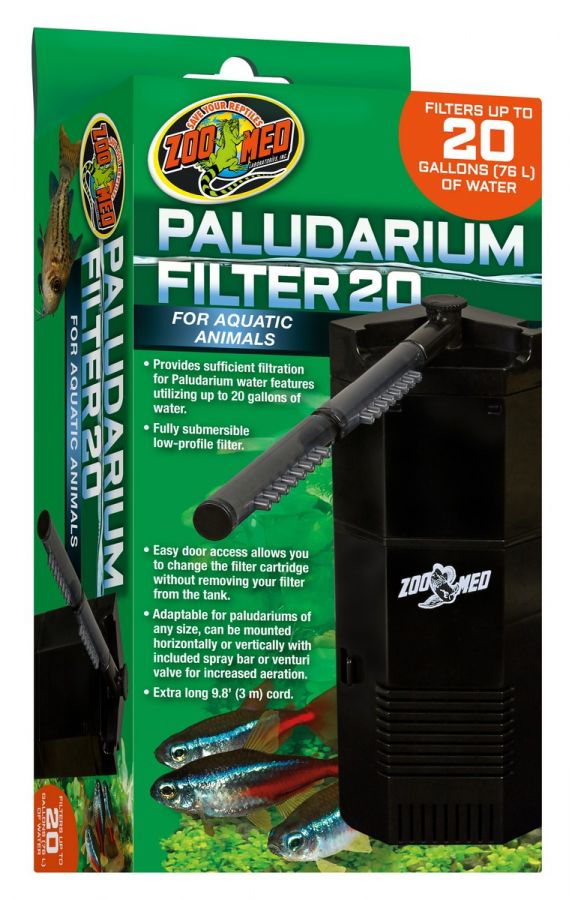 Zoo Med Paludarium Filter - 20 Gallon - Internal Filter for Aquatic & Semi-Aquatic Habitats