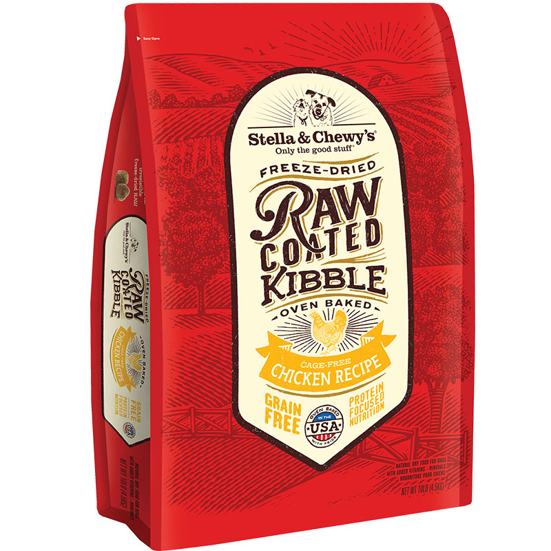 Stella & Chewy's Raw Coated Kibble Cage-Free Chicken Recipe Dog Food, 10 lb