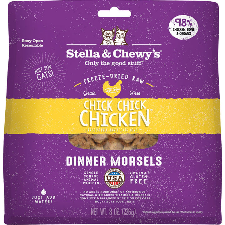 Stella & Chewy's Chicken Dinner Morsels Freeze-Dried Raw Cat Food, 8 oz