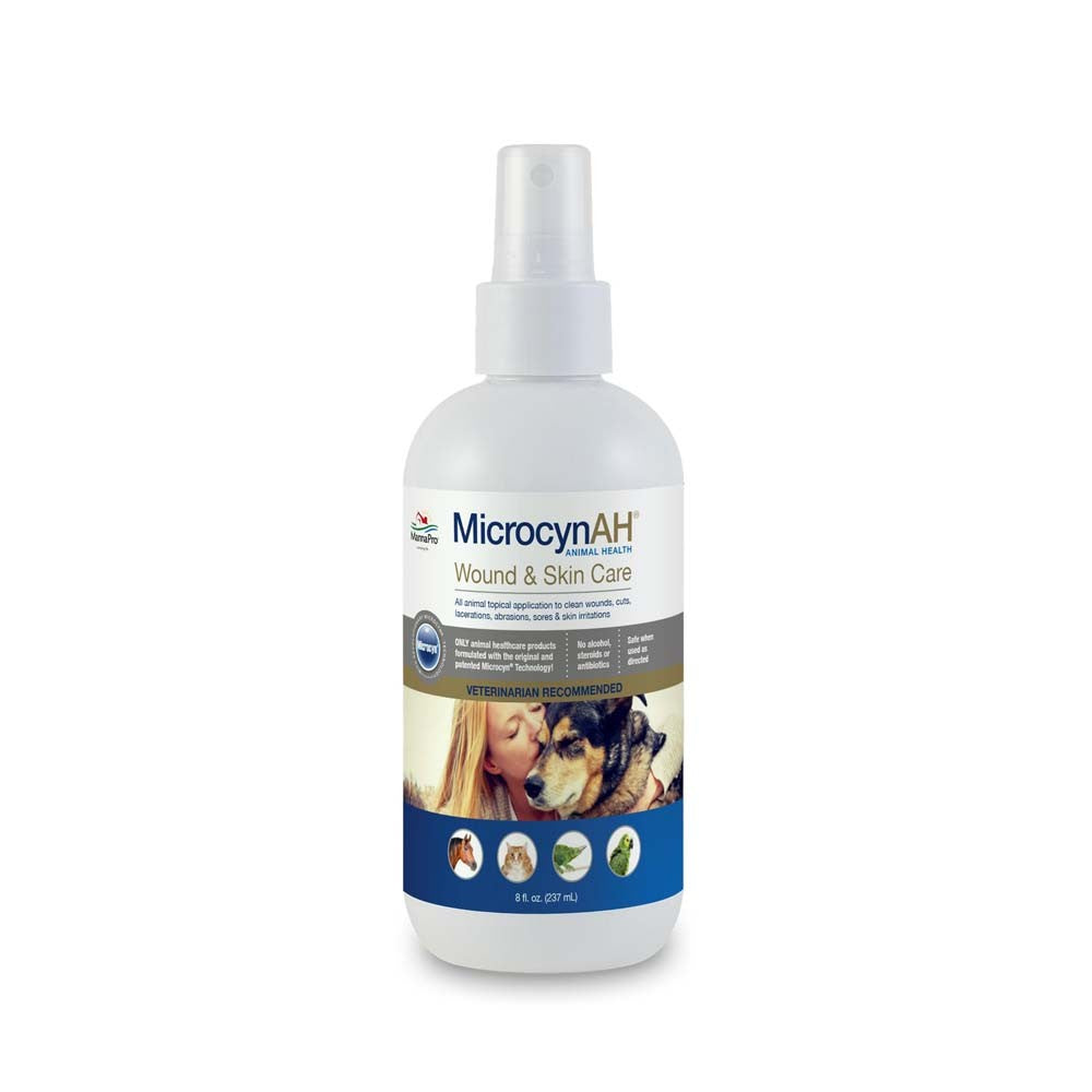 MicrocynAH Animal Health Wound & Skin Care Topical Spray, 8 oz