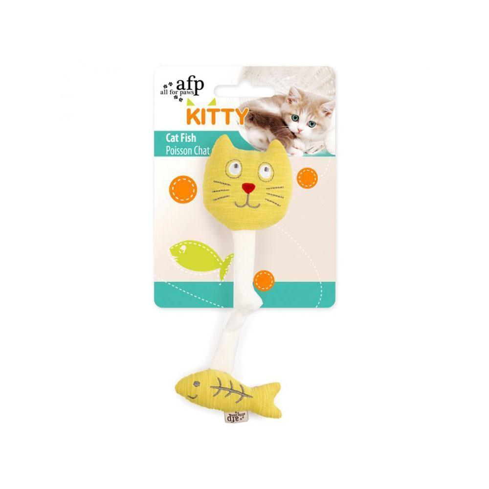 AFP Cat-Fish Kitty Cat Toy with Catnip - Plush Fish for Kittens and Cats