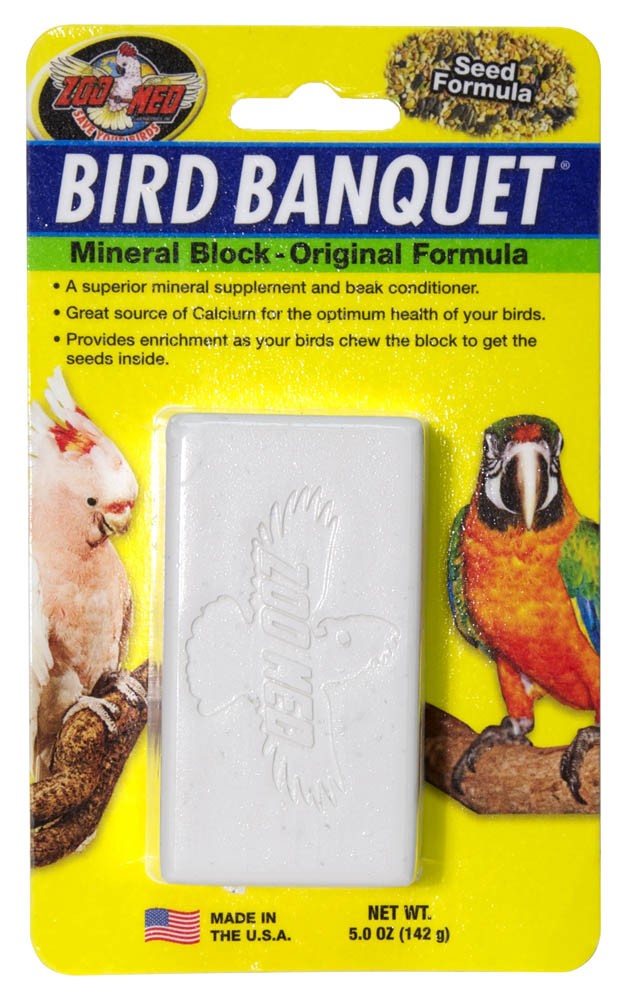 Zoo Med Bird Banquet Block - Original Seed Formula - Large - Mineral & Calcium Supplement