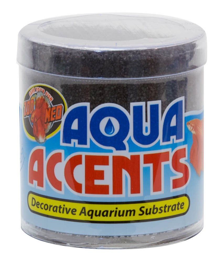 Zoo Med Aqua Accents Midnight Black Sand - 1/2 lb - Aquarium Gravel Substrate