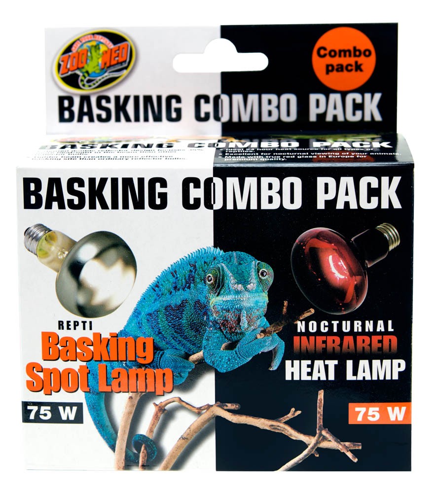 Zoo Med Repti Basking Lamp Combo Pack 75W - Day & Night Reptile Heat Bulbs