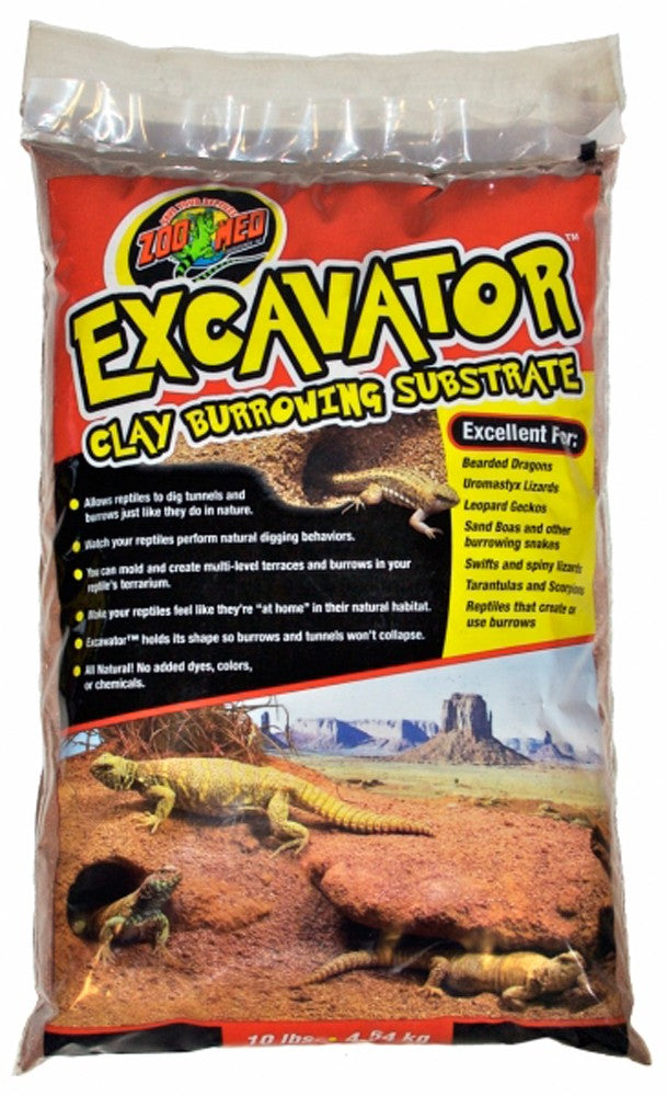 Zoo Med Excavator Clay Burrowing Substrate - Reptile Terrarium Bedding - 10 lb