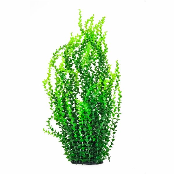Aquatop 30-Inch Dark Green Plastic Aquarium Plant with Weighted Base