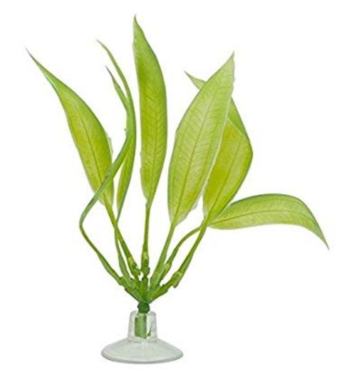 Marina Betta Kit Amazon Sword Plastic Aquarium Plant - 5 inch Artificial Decor