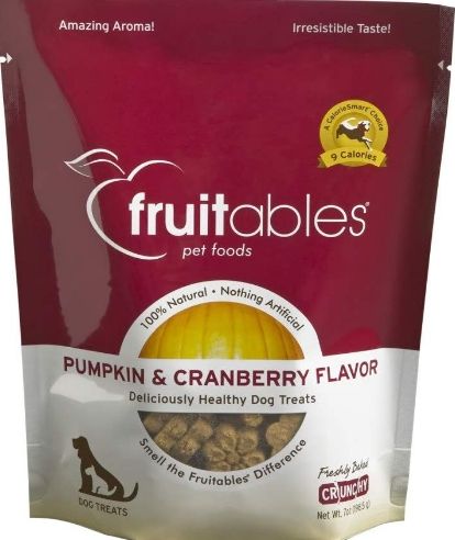 Fruitables Pumpkin & Cranberry Flavor Crunchy Dog Treats - 7 oz
