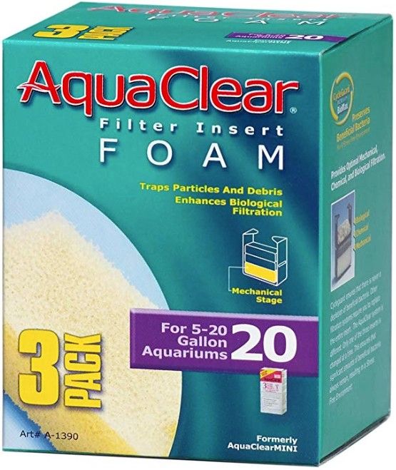 AquaClear 20 Foam Filter Insert 3-Pack