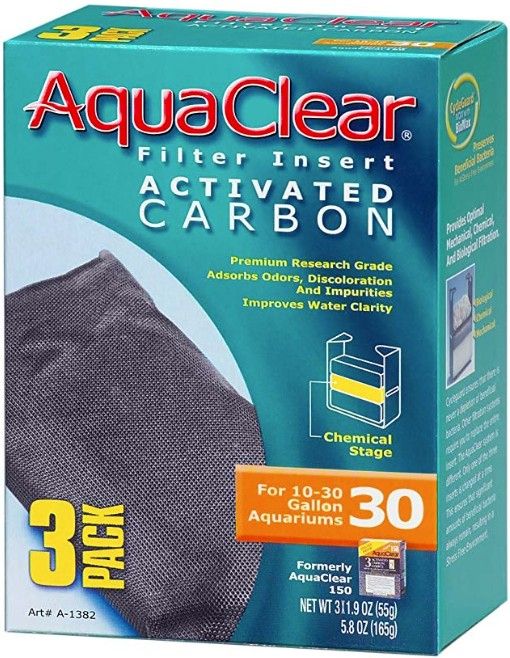 AquaClear 30/150 Activated Carbon Filter Inserts - 3 Pack - A1382