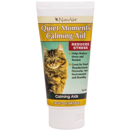 NaturVet Quiet Moments Calming Aid for Cats - Gel, 3 oz Bottle