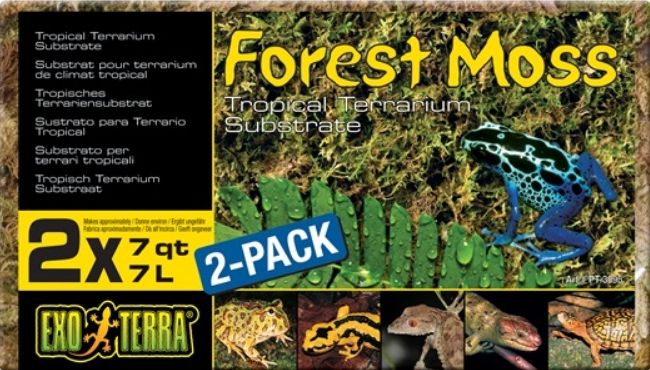 Exo Terra Forest Moss Tropical Terrarium Reptile Substrate - 7 qt - 2 count