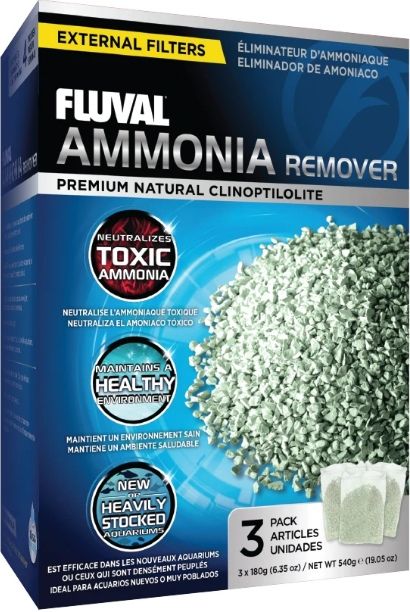 Fluval Ammonia Remover - 540g (3 x 180g Pouches) - Freshwater Aquarium Filter Media