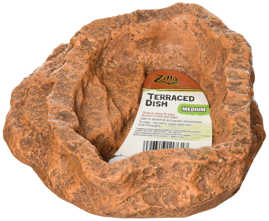 Zilla Terraced Dish Medium - Reptile Food & Water Bowl