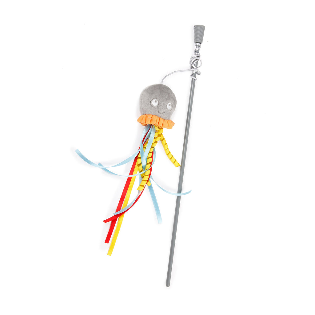 AFP Kitty Wand Octopus - Grey - Interactive Cat Toy