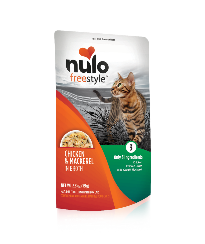 Nulo FreeStyle Chicken & Mackerel in Broth Cat Food Topper - 2.8 oz Pouch