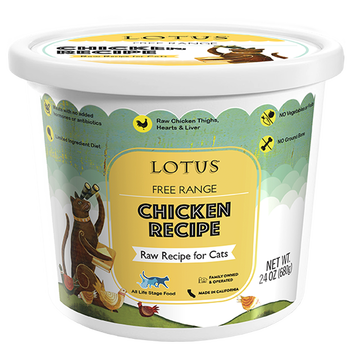 Lotus Chicken Raw Frozen Cat Food - 16/17 oz (Sizes Vary)