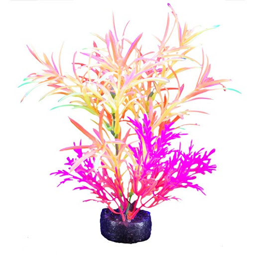 Marina iGlo Plant 5.5 inch - Glowing Aquarium Decoration - Autumn Fireworks Style