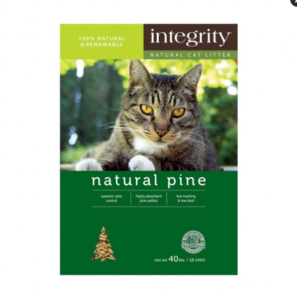 Integrity Natural Pine Cat Litter - 40 lb Bag