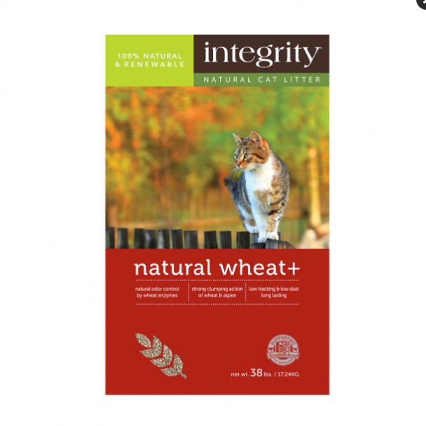 Integrity Natural Wheat Cat Litter - 38 lb Bag Wheat Sand