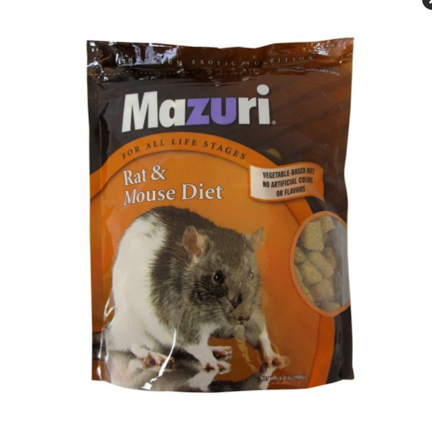 Mazuri Rat & Mouse Diet Small Animal Food, 2 lb Pouch