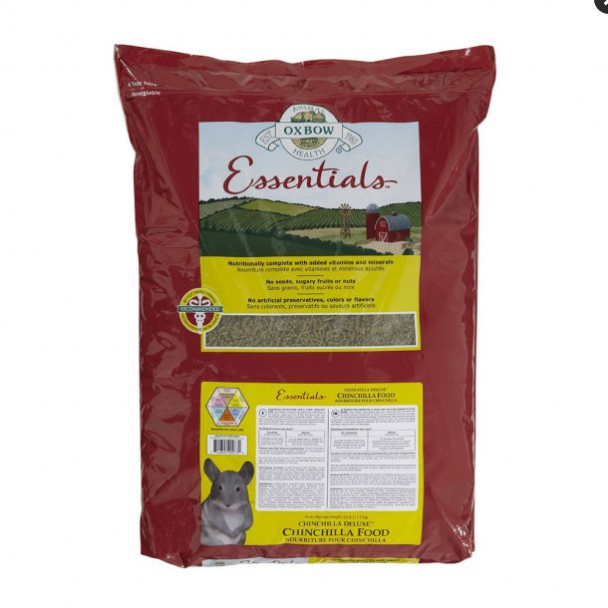 Oxbow Essentials Chinchilla Food - 25 lb Bag - All Natural, Vitamin & Mineral Rich