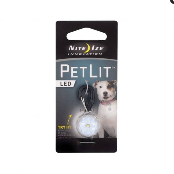 Nite Ize PetLit LED Collar Light - Crystal Jewel - Dog/Cat Safety Light
